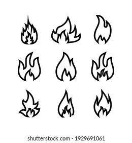fire icon or logo isolated sign symbol vector illustration - Collection of high quality black style vector icons
