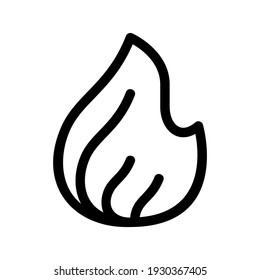 Feuersymbol oder Logo einzeln auf Zeichen, Vektorgrafik - hochwertige Vektorsymbole mit schwarzem Hintergrund
