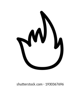 icono de fuego o logotipo símbolo de signo aislado ilustración vectorial - iconos vectoriales de estilo negro de alta calidad
