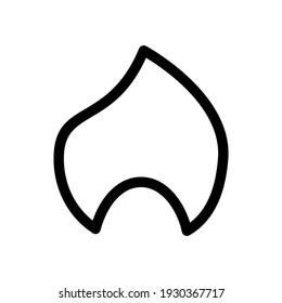 icono de fuego o logotipo símbolo de signo aislado ilustración vectorial - iconos vectoriales de estilo negro de alta calidad
