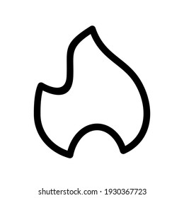 icono de fuego o logotipo símbolo de signo aislado ilustración vectorial - iconos vectoriales de estilo negro de alta calidad
