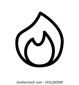 fire icon or logo isolated sign symbol vector illustration - high quality black style vector icons
