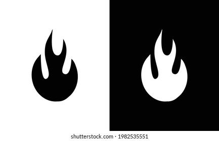 icono de fuego o logotipo símbolo de signo aislado ilustración vectorial