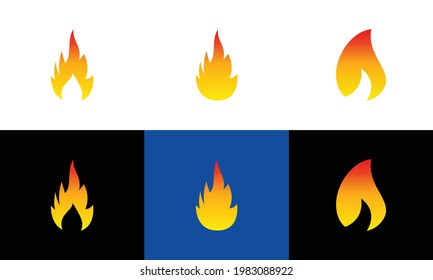 
fire icon or logo isolated sign symbol vector illustration