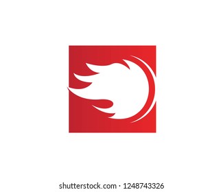 Fire icon logo template