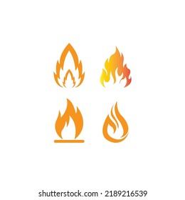 fire icon logo vector design template