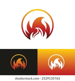 Fire Icon Logo Vector Illustration Design