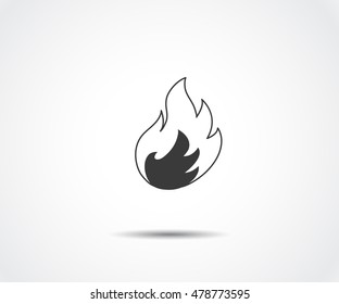 Fire Icon, logo Vector illustration