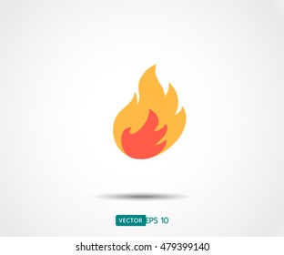 Fire Icon, logo Vector illustration