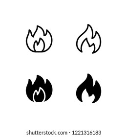Fire Icon Logo Vector Symbol. Flame Icon