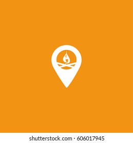 fire icon map pin