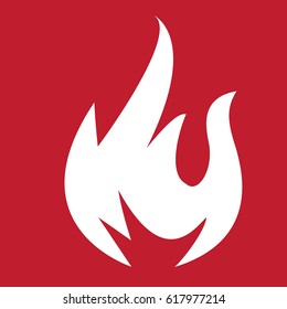 Fire icon on red background