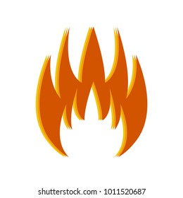 Fire icon on white background. Vector illustration