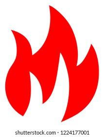 Fire icon on a white background. Isolated fire symbol with flat style.