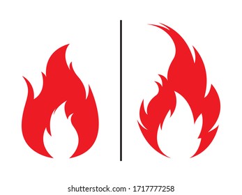 fire icon on a white background, vector illustration.