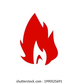 Feuersymbol auf weißem Hintergrund, Vektorgrafik