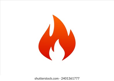 Feuersymbol auf weißem Hintergrund. Vektorgrafik