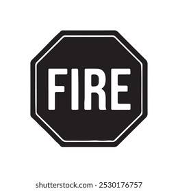 Fire icon on white background.