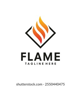 Icono de fuego sobre fondo blanco Ilustración vectorial