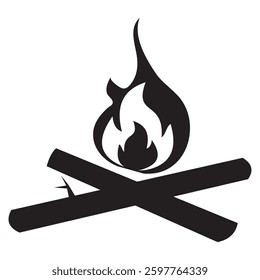 fire icon on a white background.