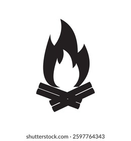 fire icon on a white background.
