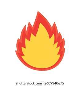 Fire icon on a white background. Fire isolated.
