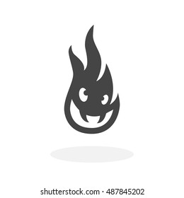 Fire icon on white background. Fire logo element for template. Modern vector pictogram for web graphics. Flat design style. Vector illustration. - stock vector