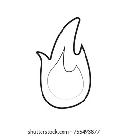 fire icon outline