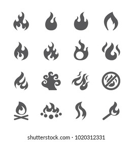 Fire Icon Set Stock Vector (royalty Free) 1020312331 