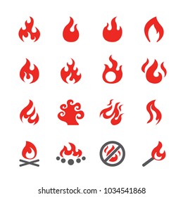 Fire icon set