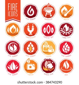 Fire icon set