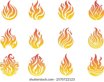 Fire Icon set, Fire Design collection, Fire design