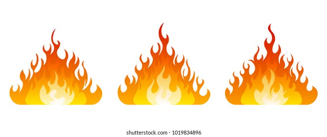 Fire icon set. Design element