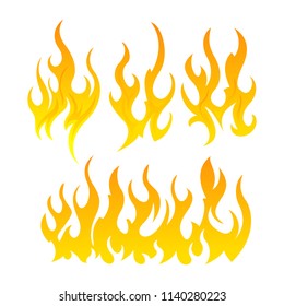 Fire icon set. Design element