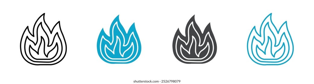 fire icon set illustration logo