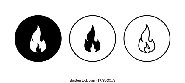 Fire icon set. fire vector icon