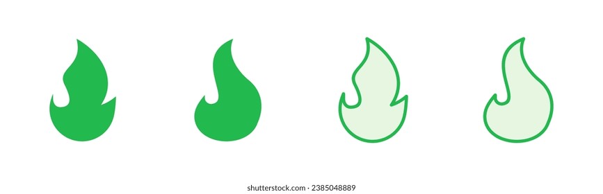 Fire icon set. fire vector icon
