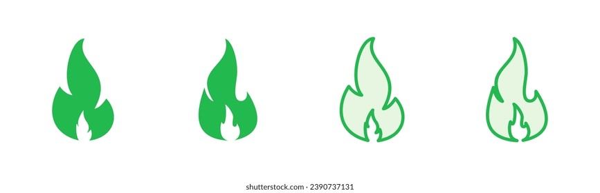 Fire icon set. fire vector icon