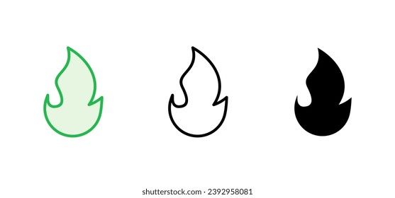 Fire icon set. fire vector icon