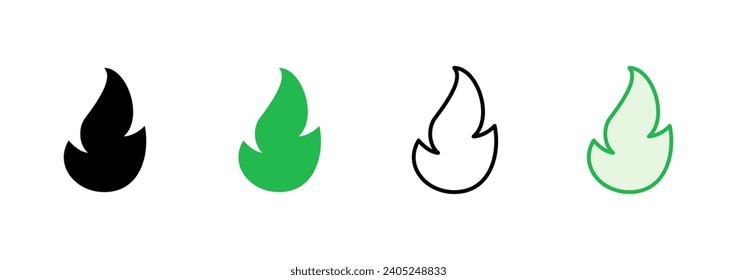 Fire icon set. fire vector icon
