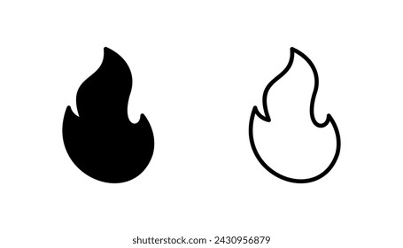 Fire icon set. fire vector icon