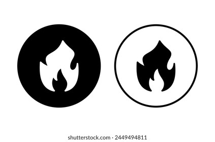 Fire icon set. fire vector icon