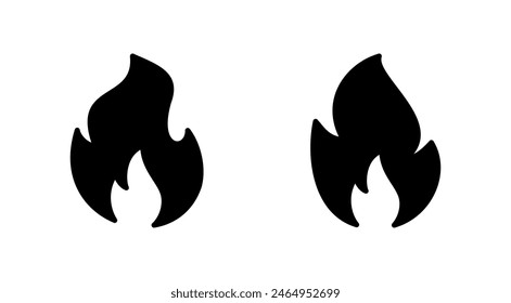 Fire icon set. fire vector icon