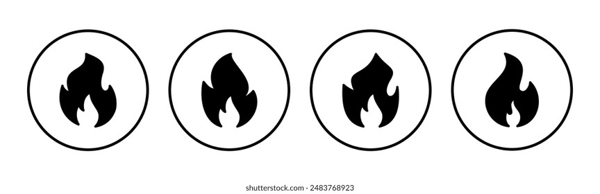 Fire icon set. fire vector icon