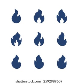 Fire icon set. fire vector icon