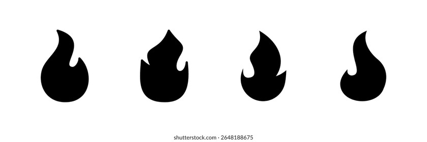 Ícone de incêndio definido. ícone de vetor de incêndio