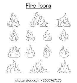 Fire icon set vector illustration graphic design