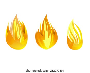 fire icon set vector illustration design symbol collection