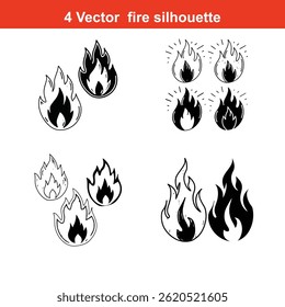 Fire icon set,Flame Tribal,Flame Tribal