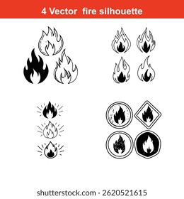 Fire icon set,Flame Tribal,Flame Tribal